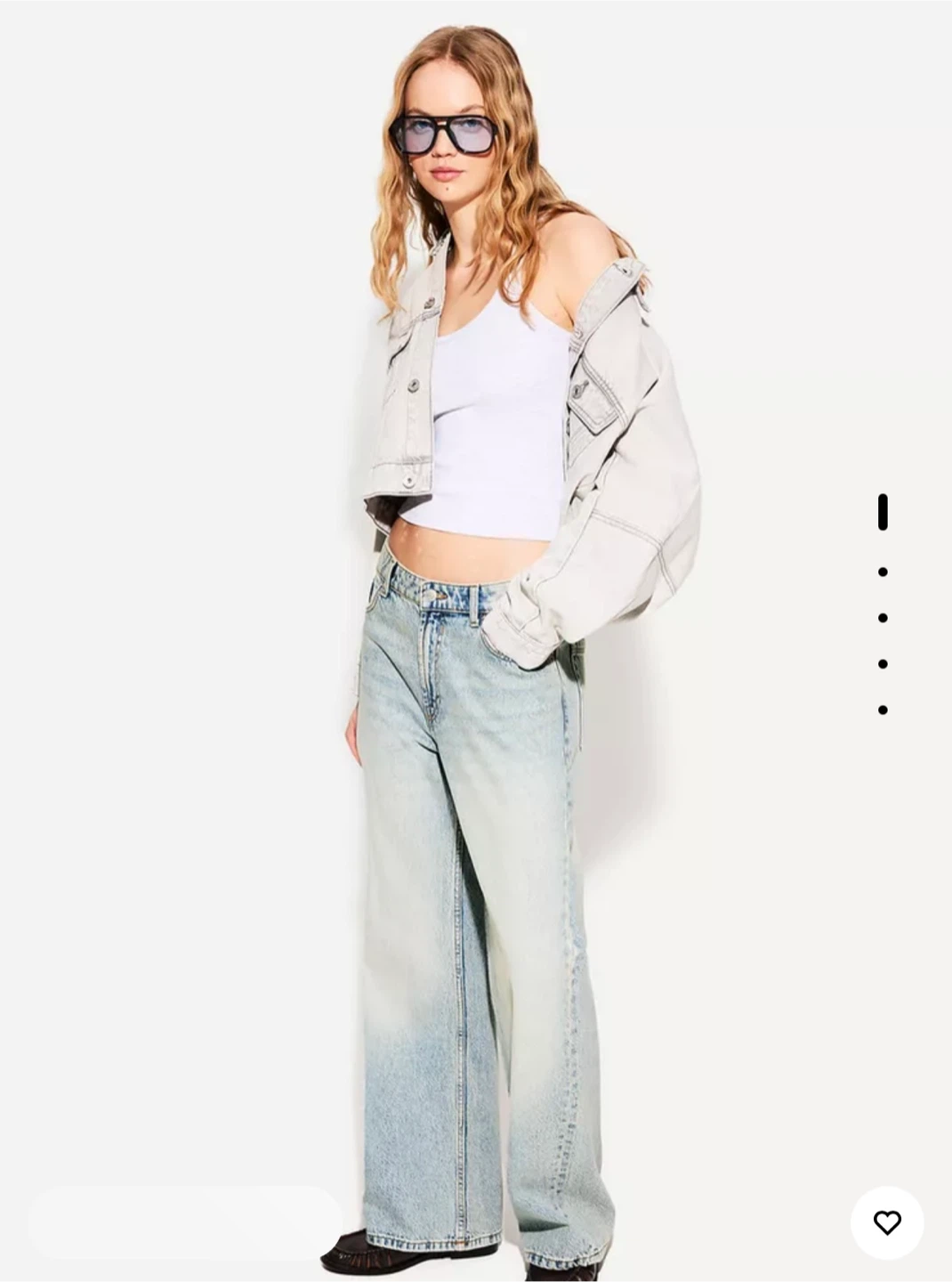 Bershka Baggy Jeans - Light Blue US 8