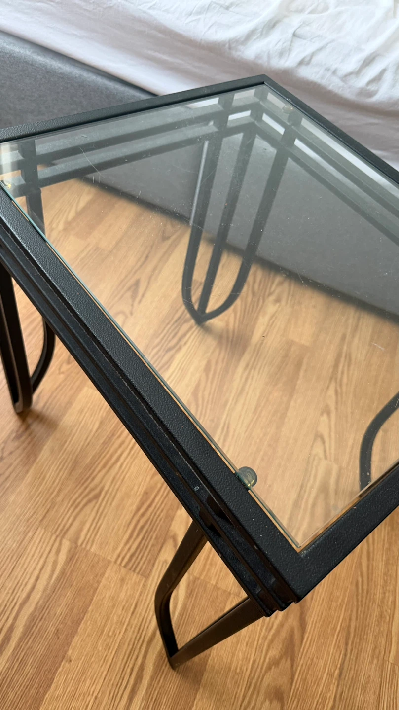 Square Glass Top End Table coffee table - photo 4
