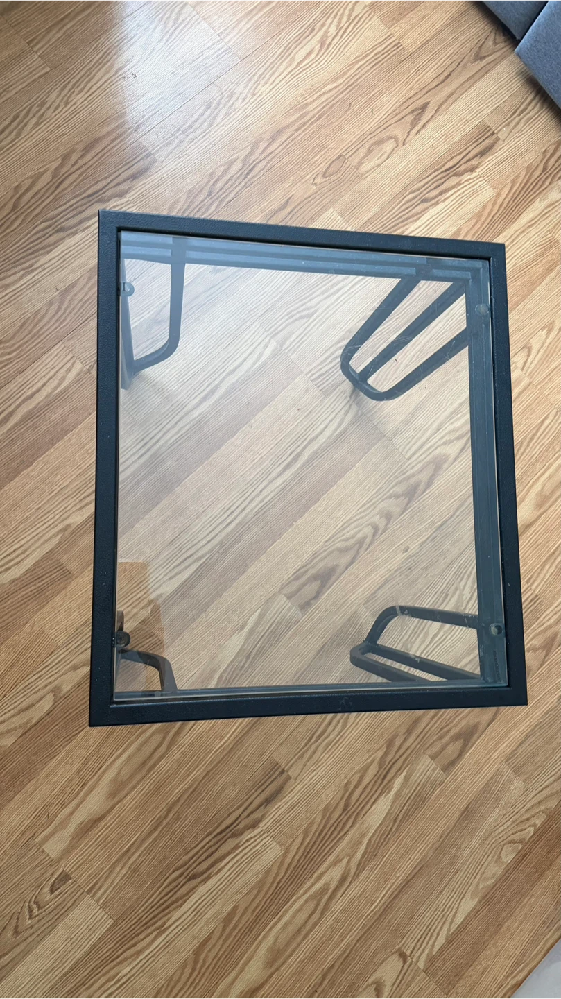 Square Glass Top End Table coffee table - photo 2