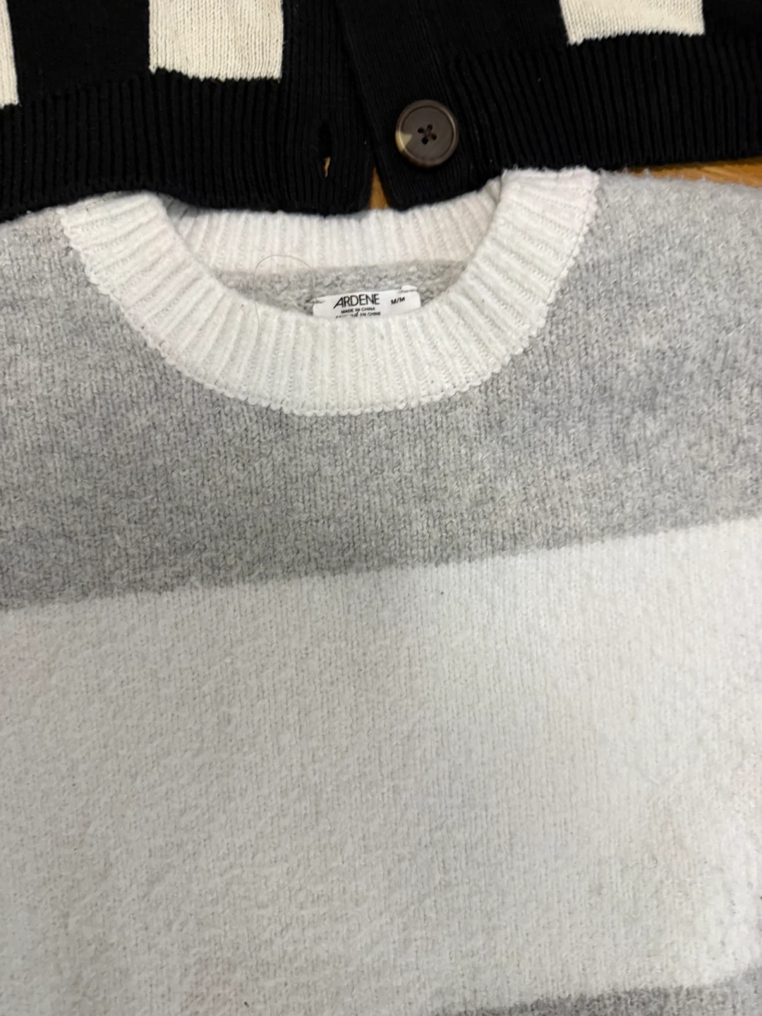 Ardene M/M Striped Sweater and H&M Checkered Cardigan - photo 2
