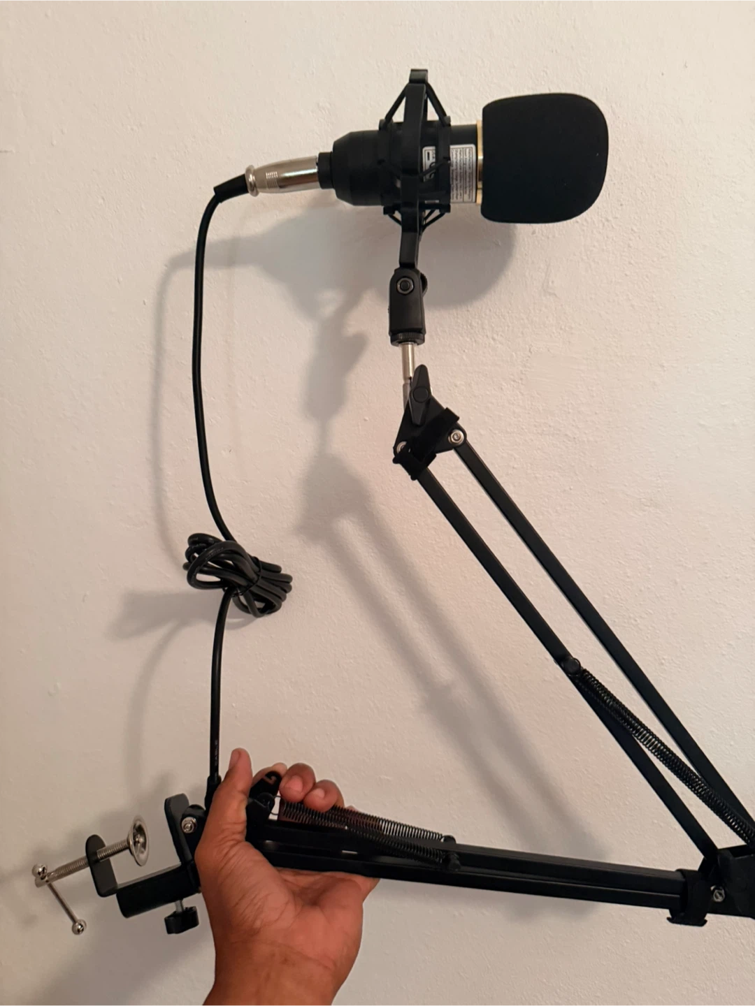 Adjustable Microphone Boom Arm Stand with Microphone - photo 3