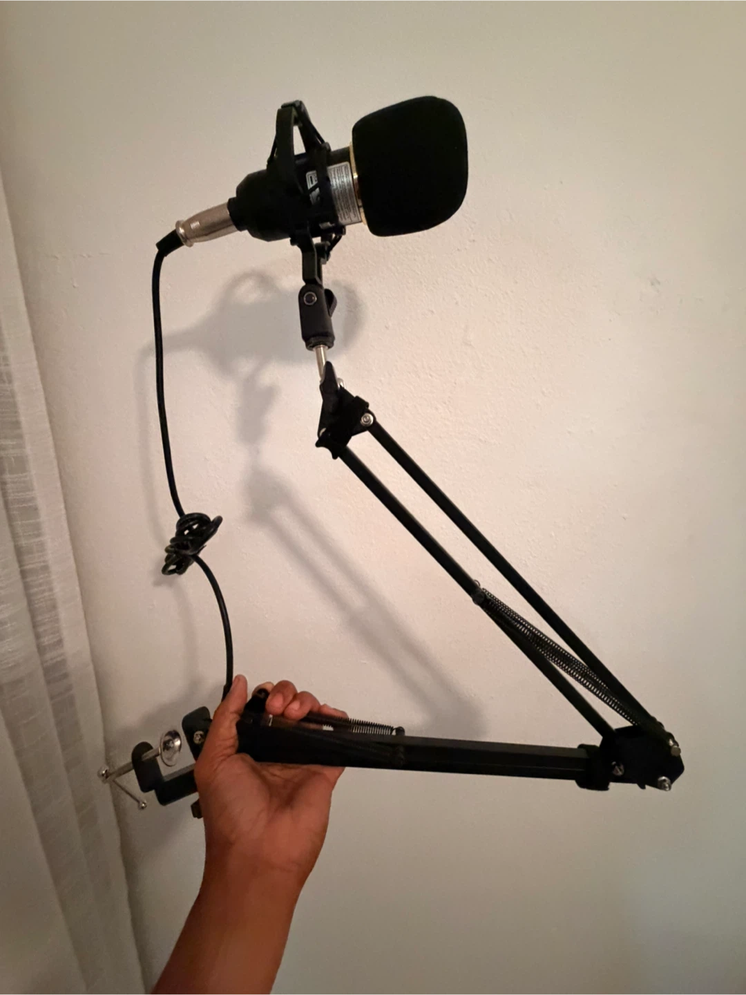 Adjustable Microphone Boom Arm Stand with Microphone - photo 2
