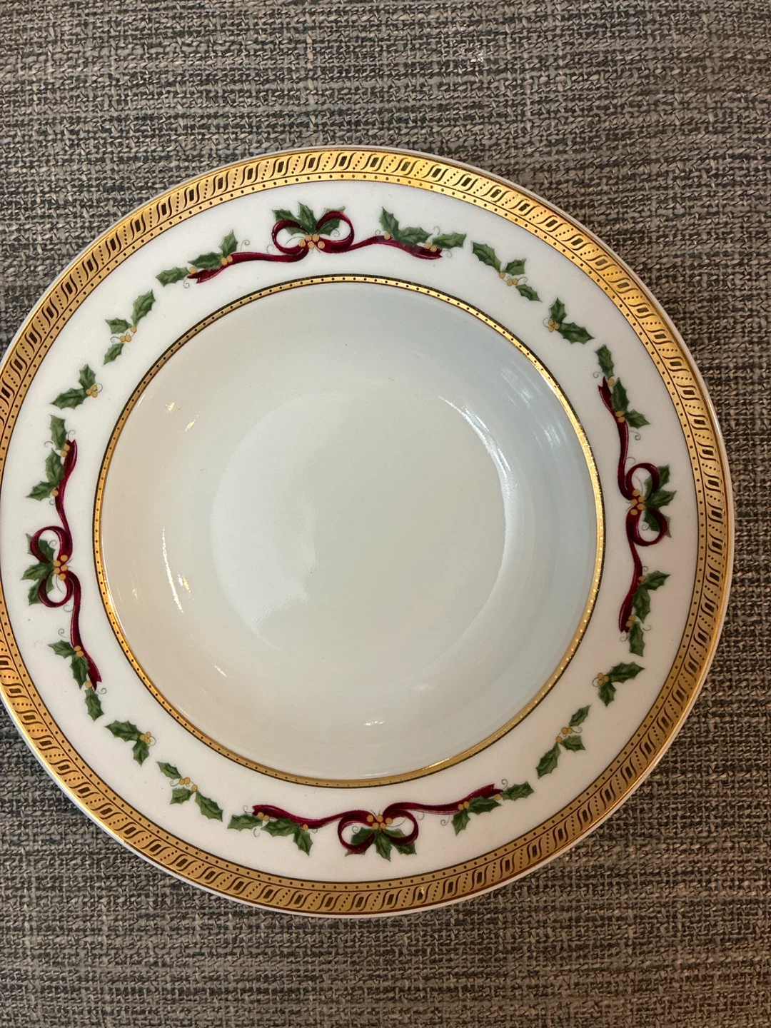 Mantles Christmas Holly & Ribbon Soup Bowls (Set of 4) - photo 2