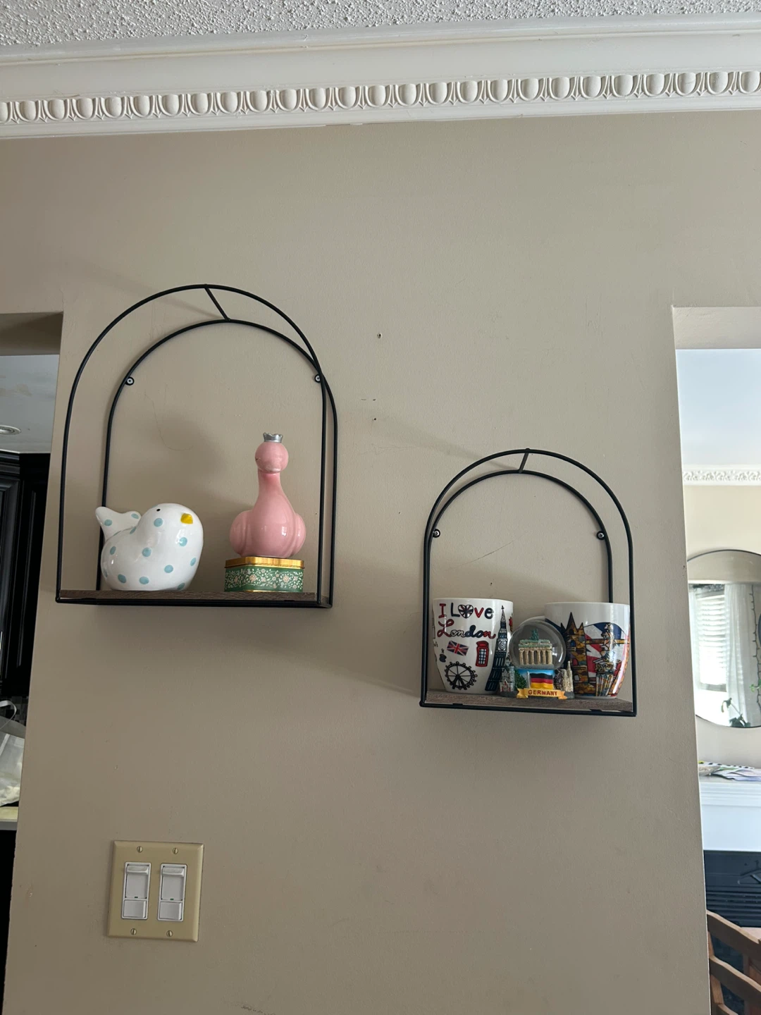 Decorative Wall Shelves with Novelty Items