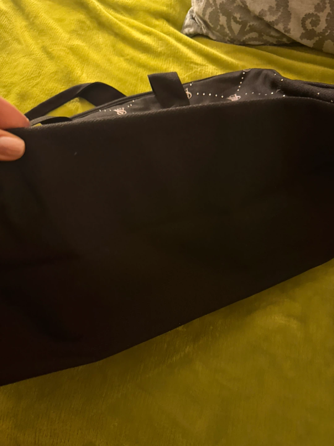 Victoria's Secret Black Duffle Bag with Monogram Print - photo 4