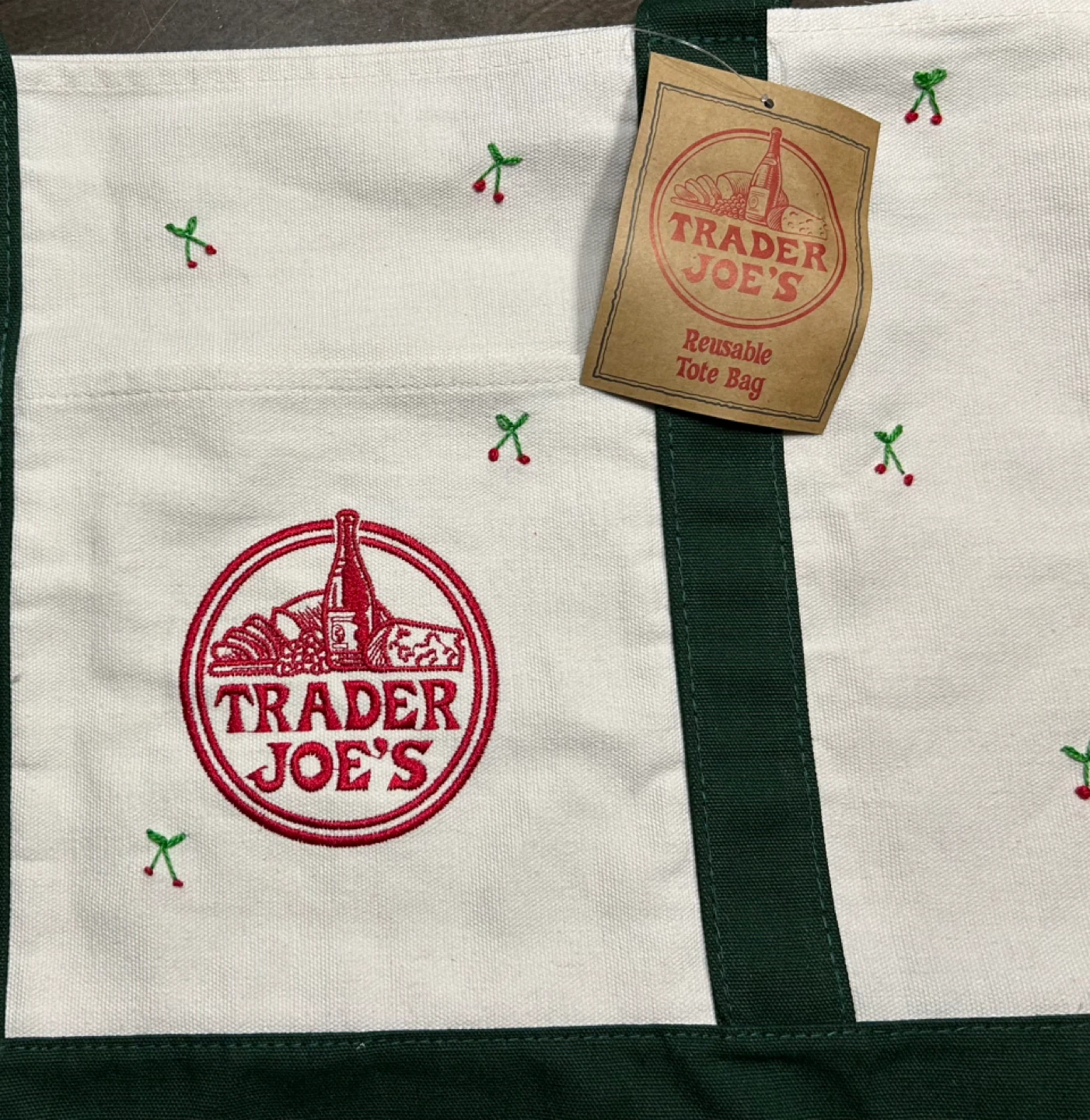 Trader Joe's Embroidered Tote Bag - photo 2