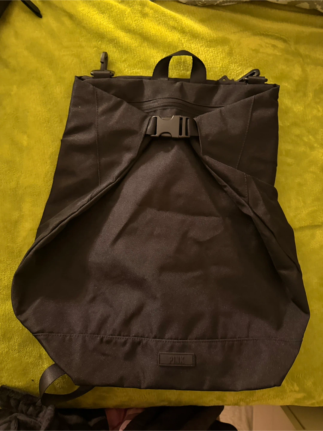 Victoria’s Secret Pink- Black Convertible Backpack/Tote Bag
