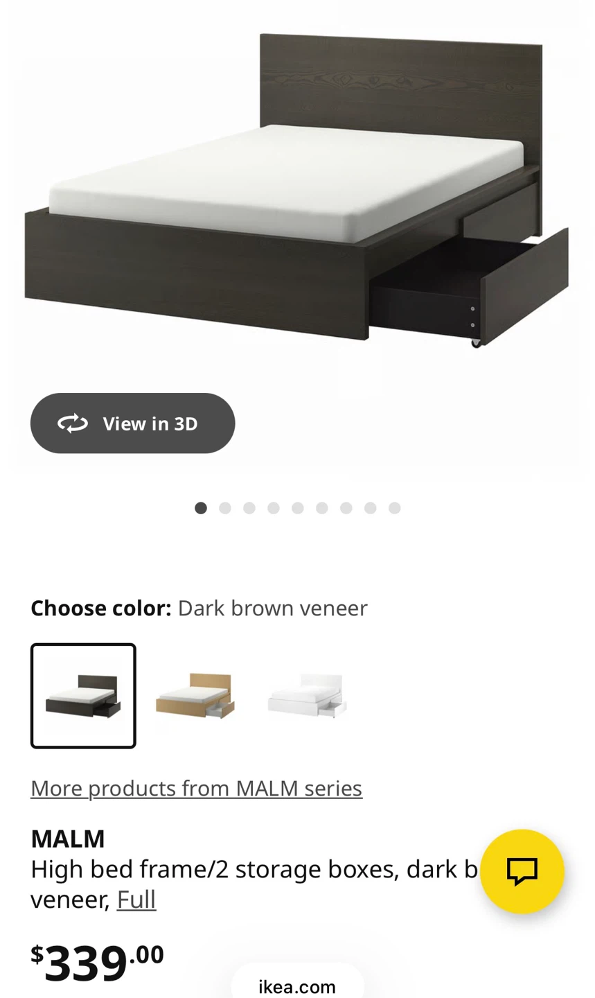 IKEA Queen Bed (Mattress+Frame)