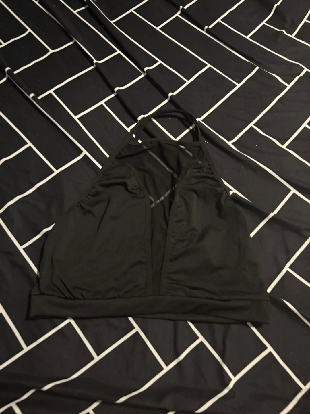Black Halterneck Sports Bra