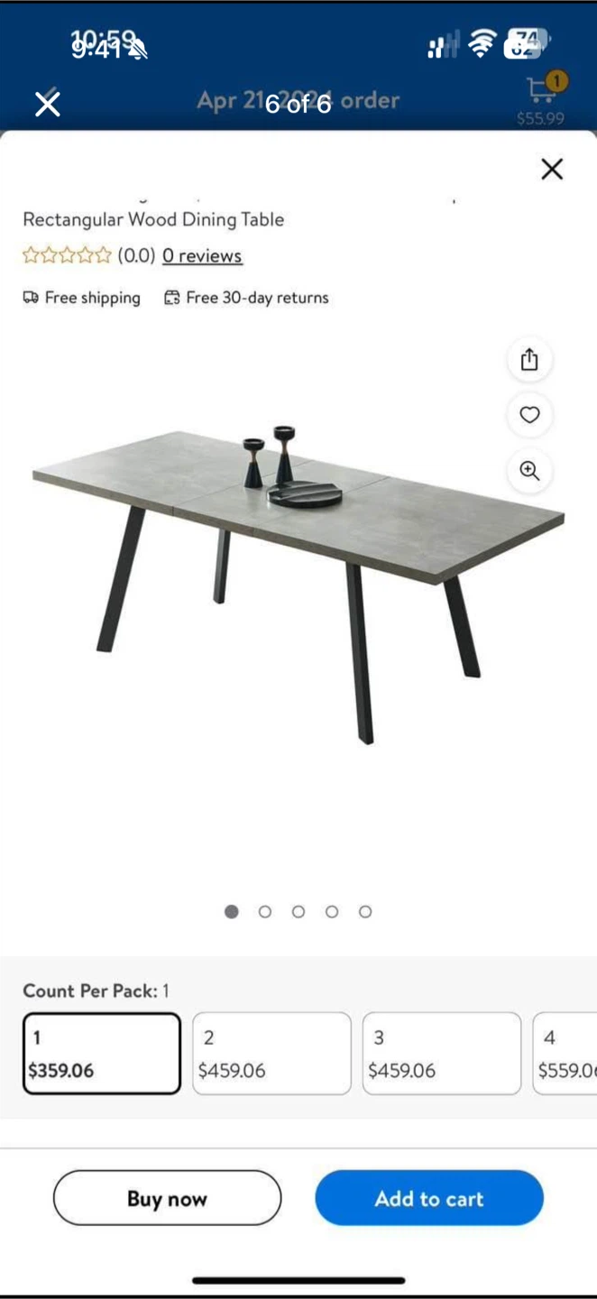 Rectangular Extendable Dining Table
