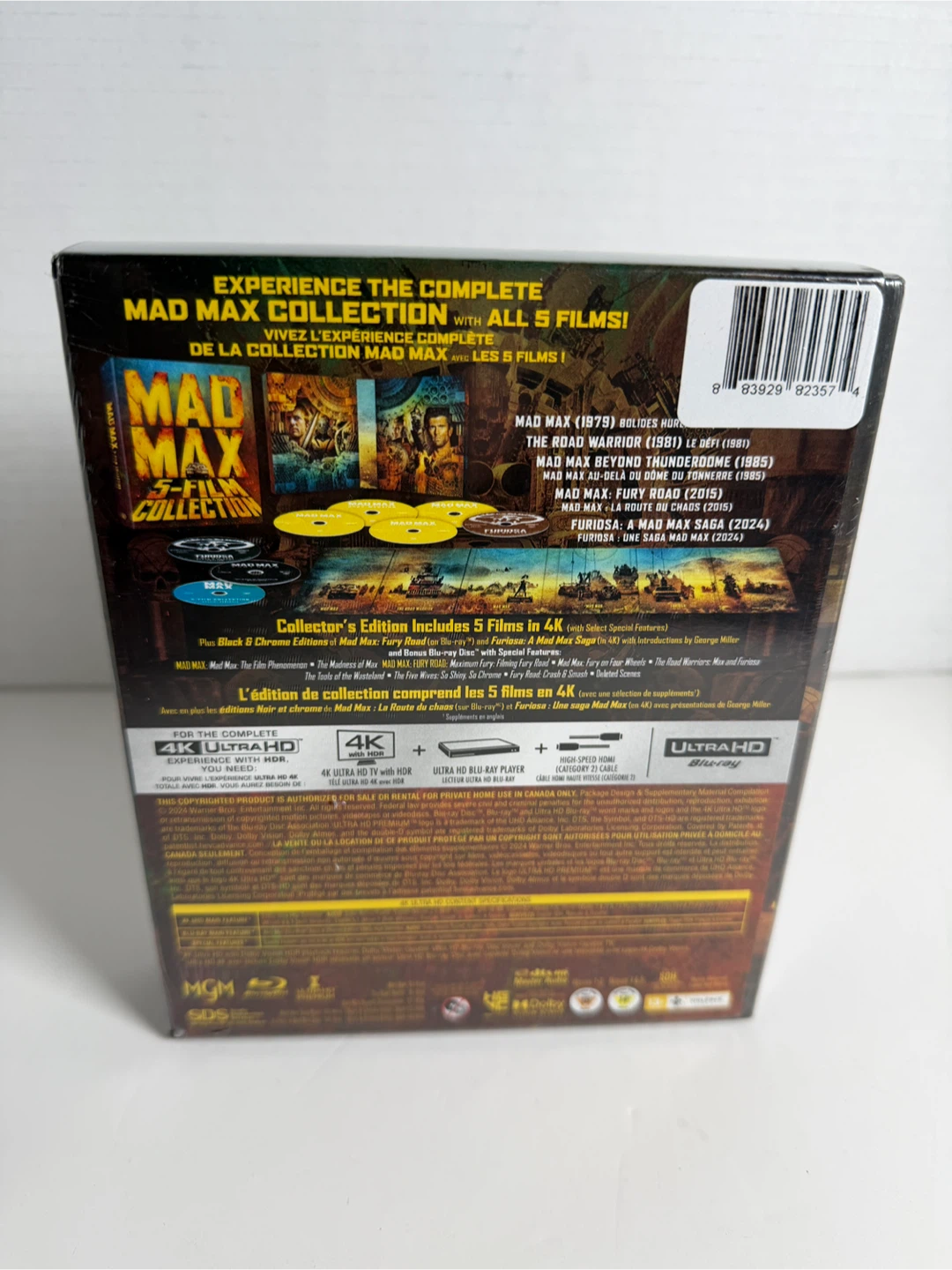 Mad Max 5-Film Collector's Edition 4K Ultra HD Blu-Ray Set - photo 2