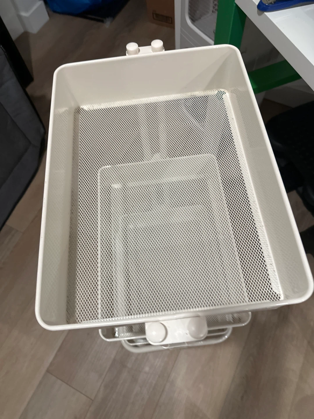 White 3-Tier Rolling Storage Cart - photo 2