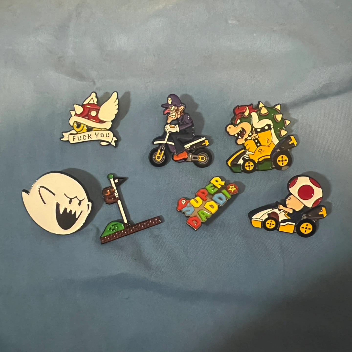 Super Mario Character Enamel Pins Set