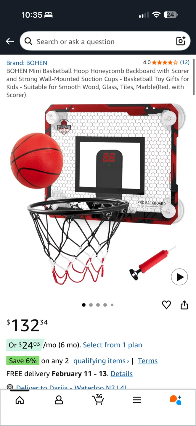 Mini Basketball Hoop with Electronic Scoreboard – NEW