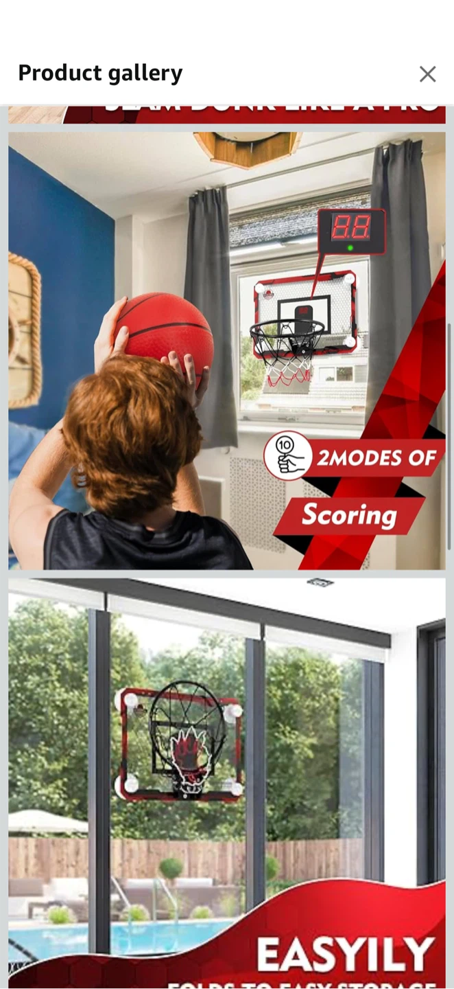 Mini Basketball Hoop with Electronic Scoreboard – NEW - photo 3
