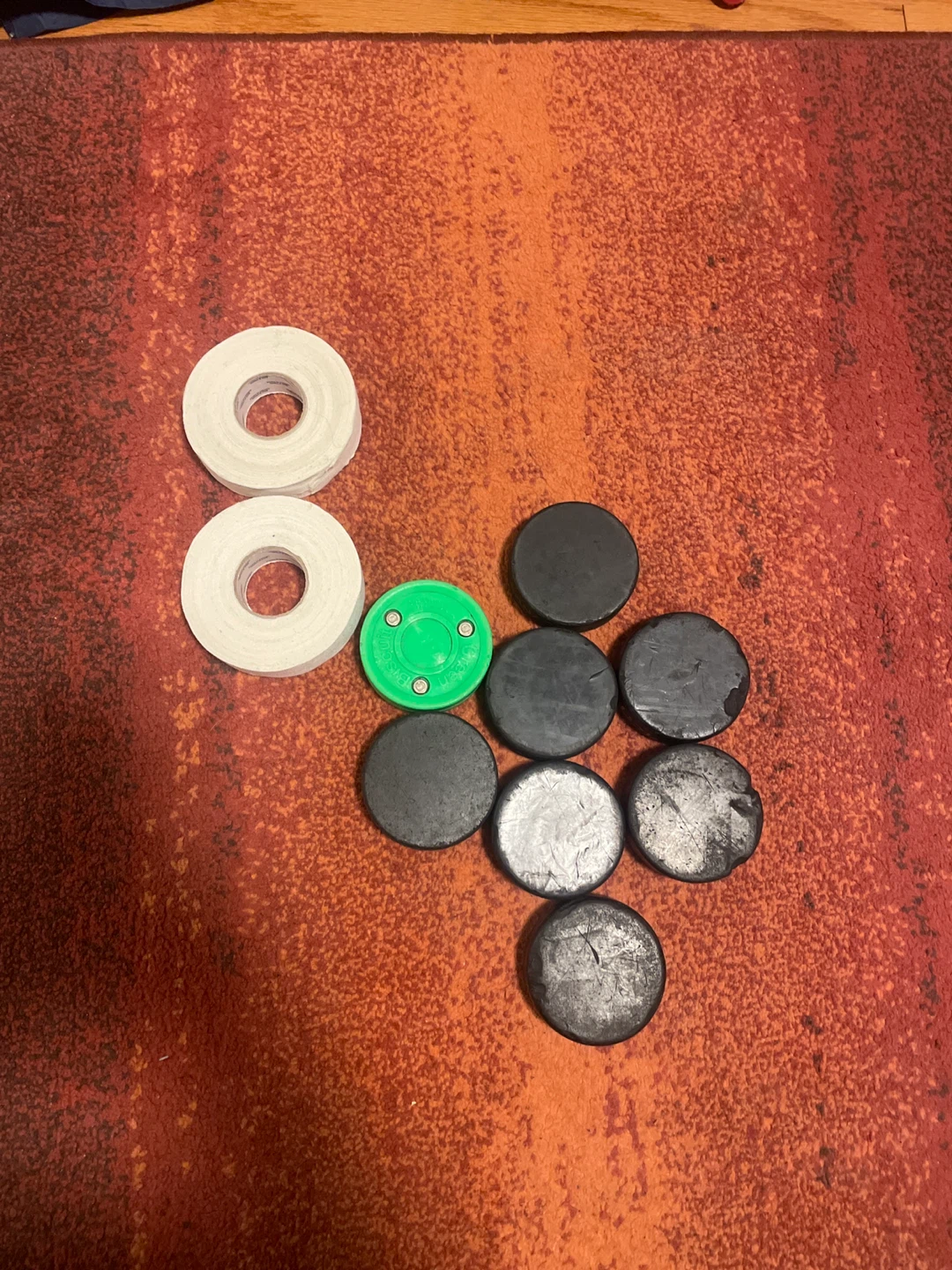 Hockey Pucks and Tape