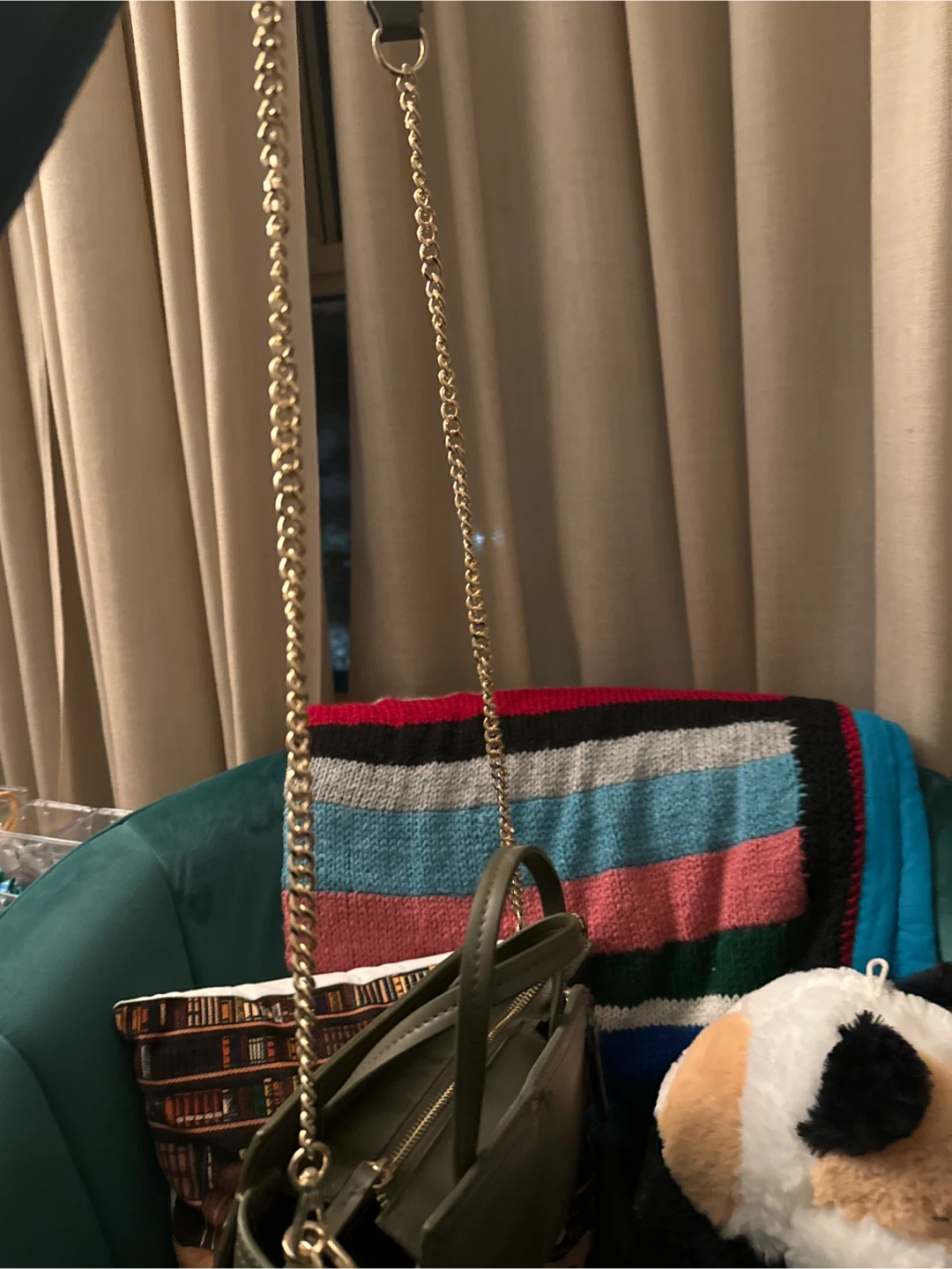 Olive Green Top Handle Purse - photo 5