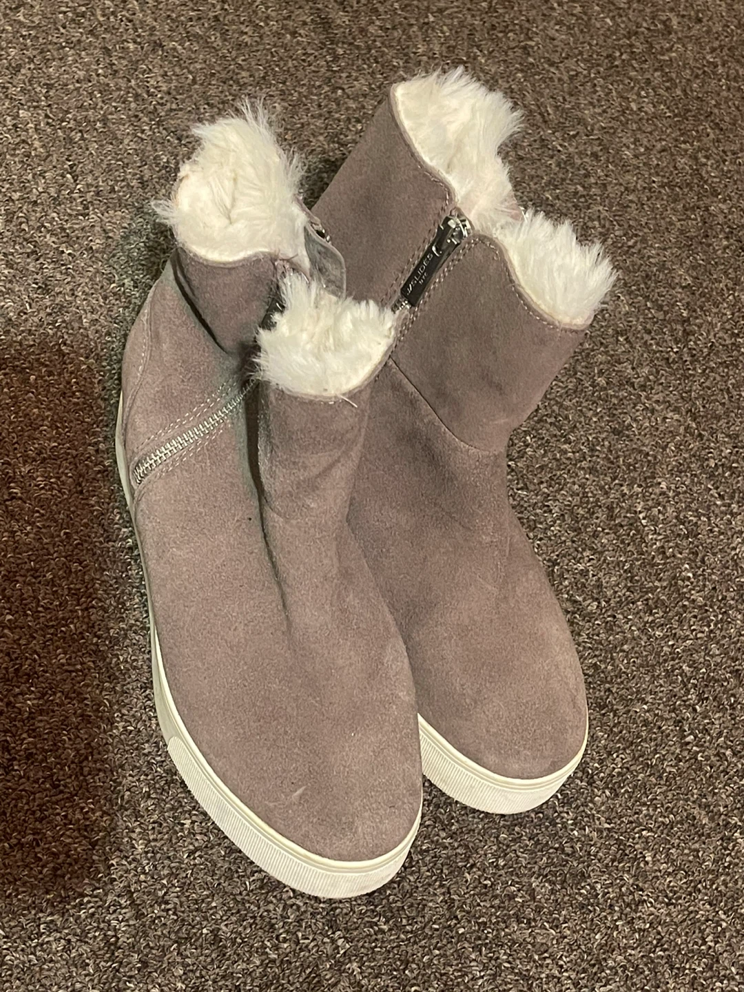 J/Slides NYC Women's Fur Lined Ankle Boots