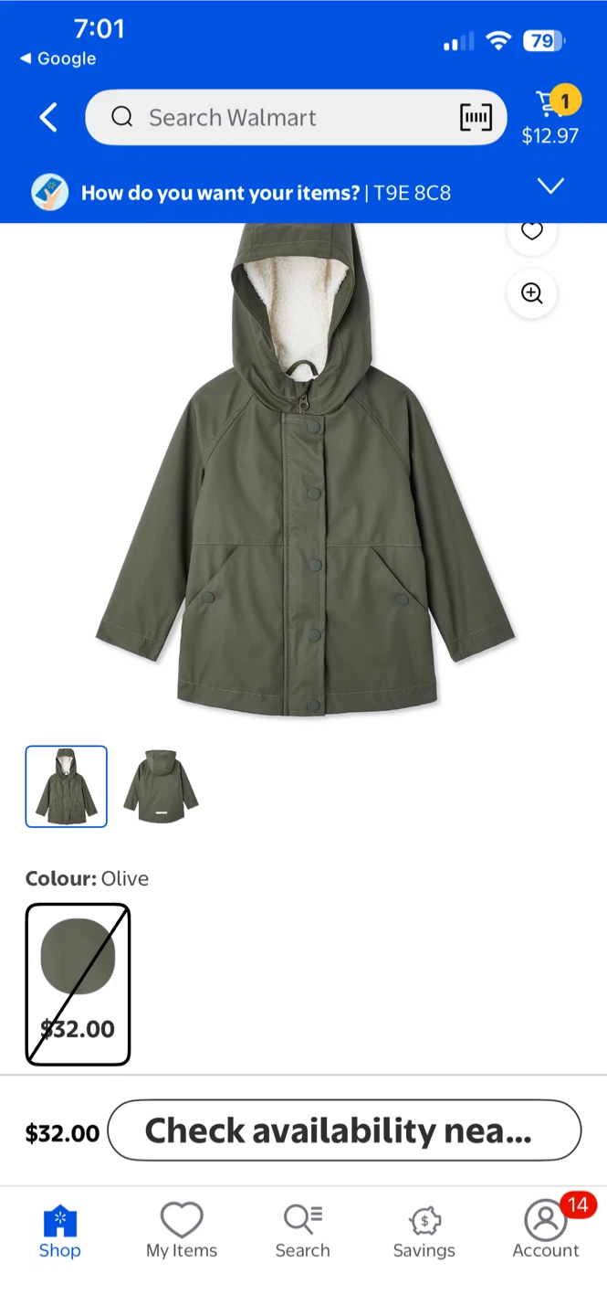 George Kids Green Hooded Sherpa Lined Jacket Size 4T