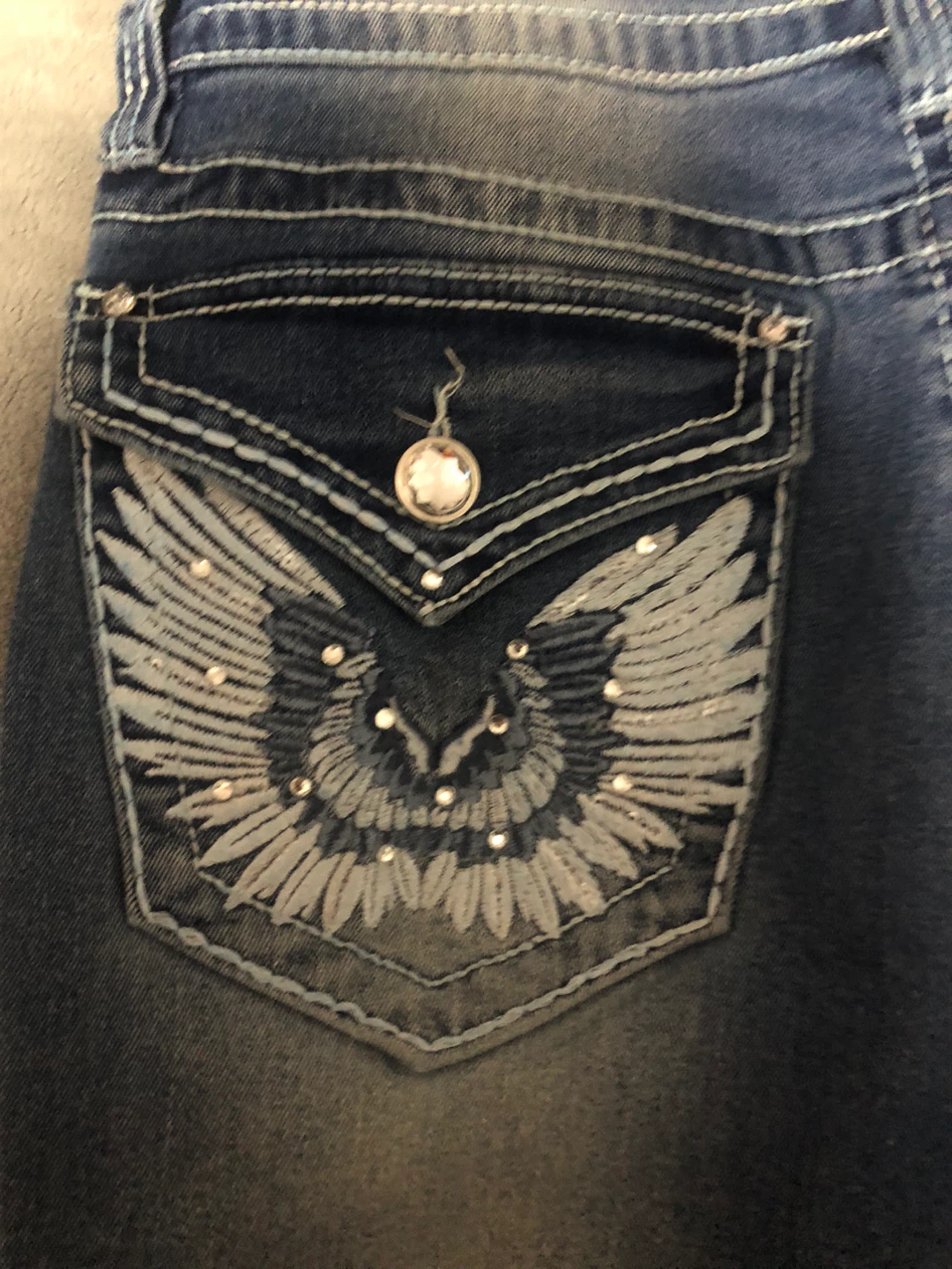 Flared washed out jeans - photo 3