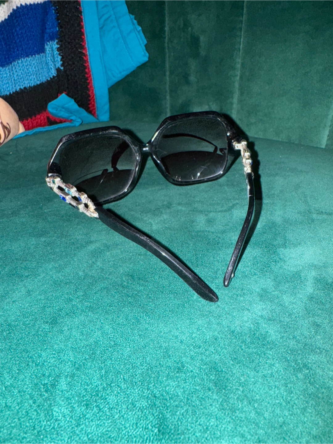 MODERNA Women's Black Rhinestone Sunglasses - photo 2