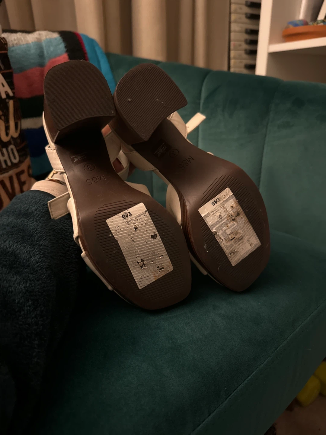 M&S Collection White Leather Bow Platform Block Heels - photo 3