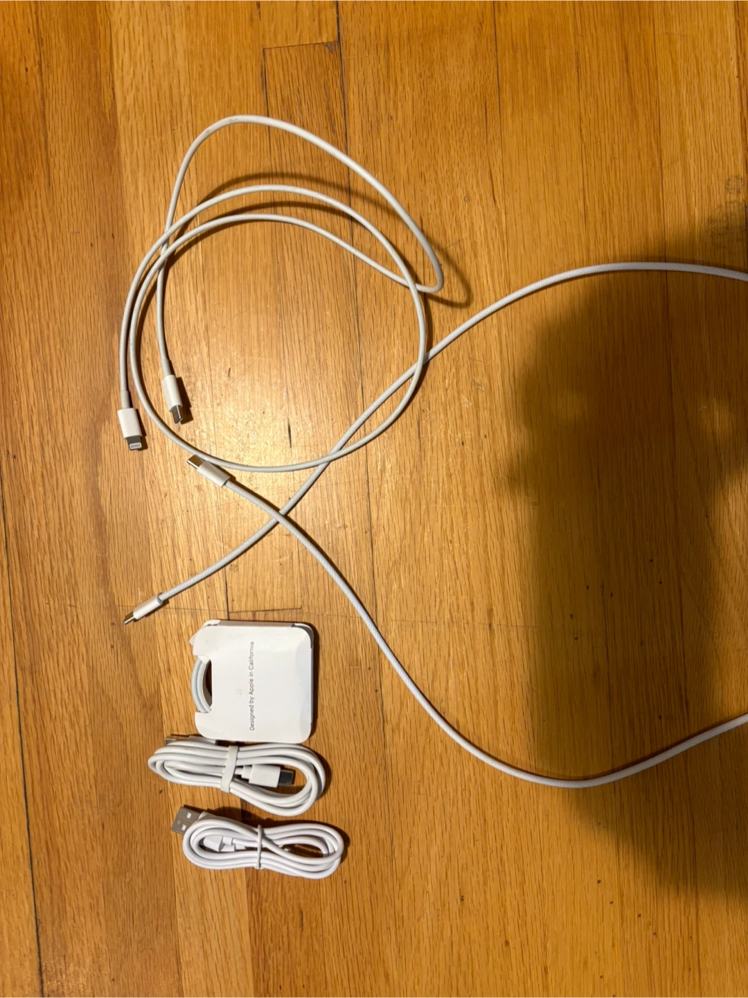 Apple USB-C to Lightning Cable and kind of other cables