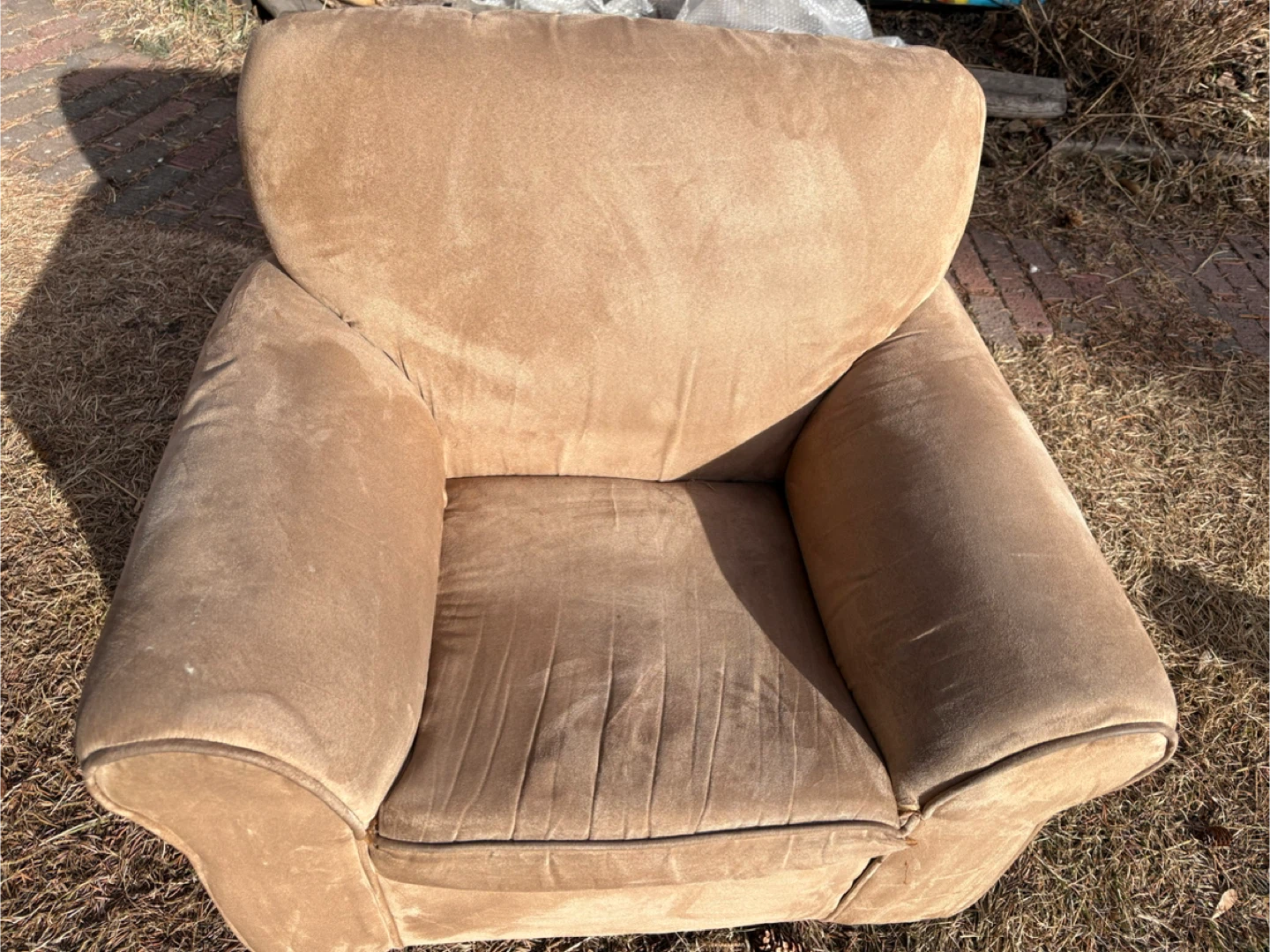 Tan Upholstered children Armchair