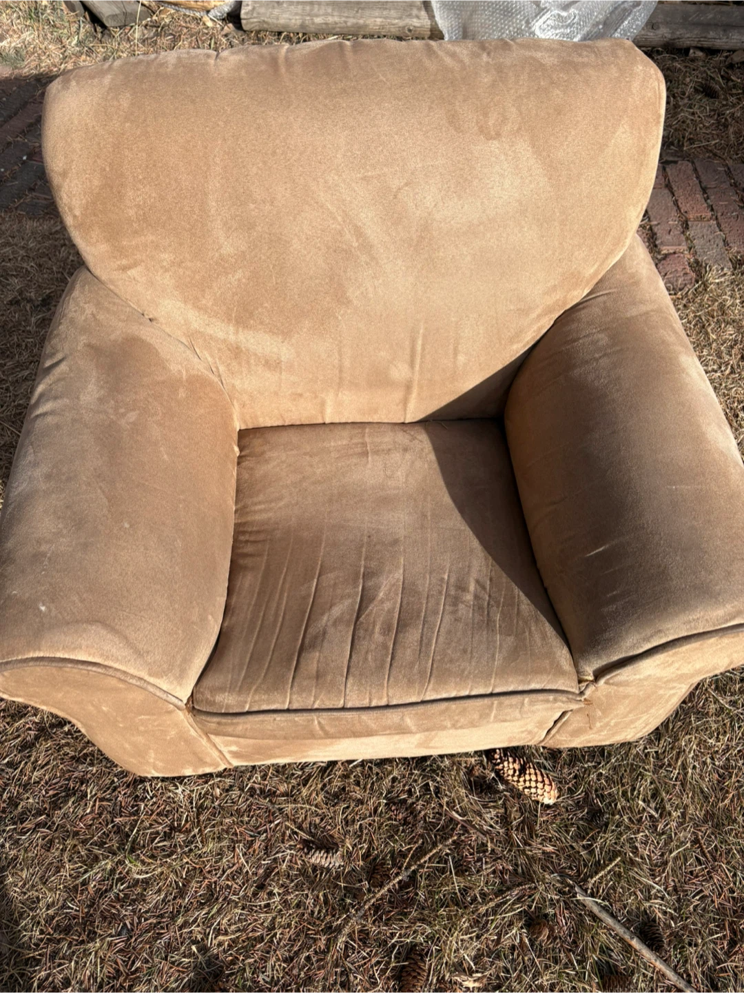 Tan Upholstered children Armchair - photo 2