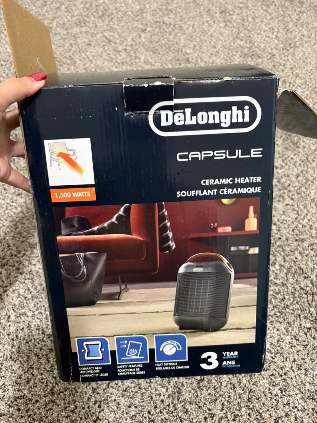 DeLonghi Capsule Ceramic Heater - photo 2