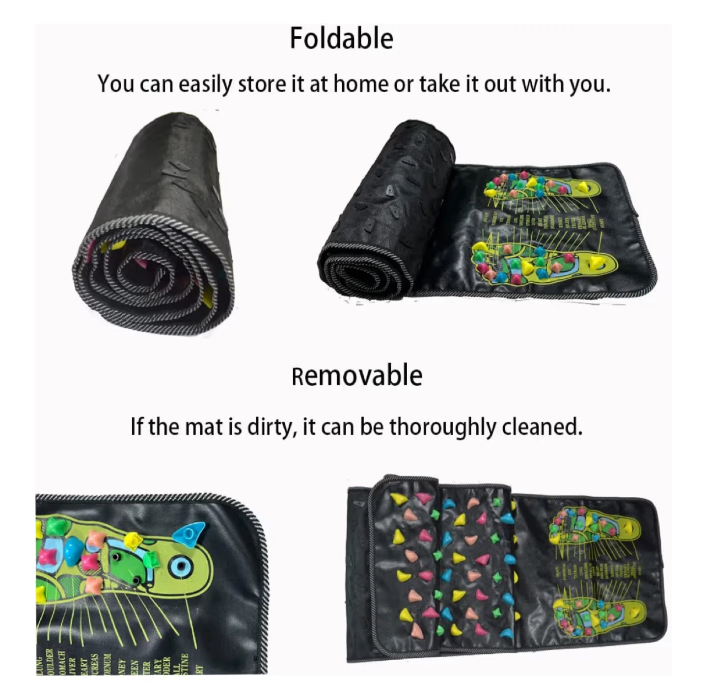🏆Acupressure Foot Massage Mat with Plastic Stones - photo 5