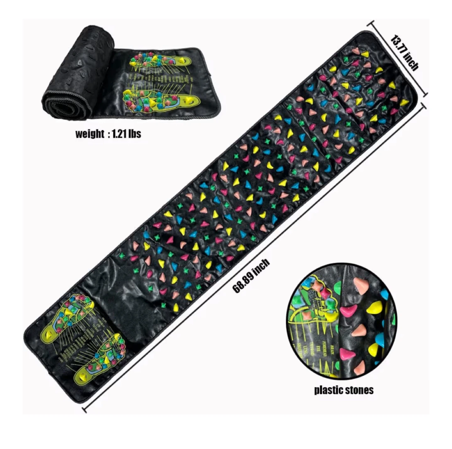 🏆Acupressure Foot Massage Mat with Plastic Stones - photo 4