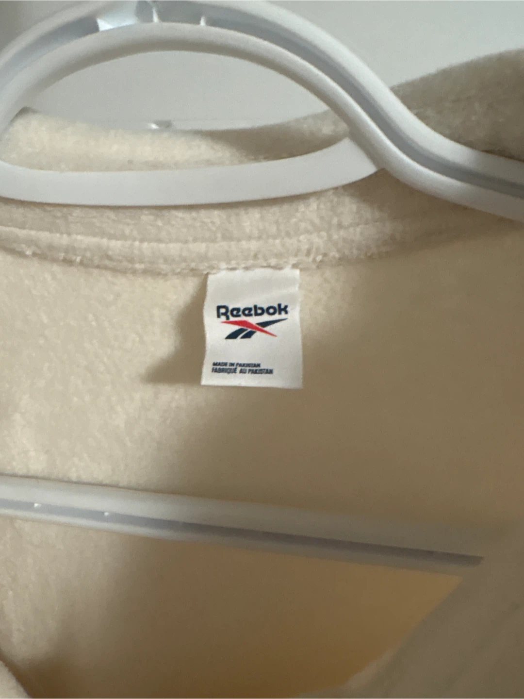 Worn Once Women’s Reebok Cream Fleece Shirt Jacket - photo 2