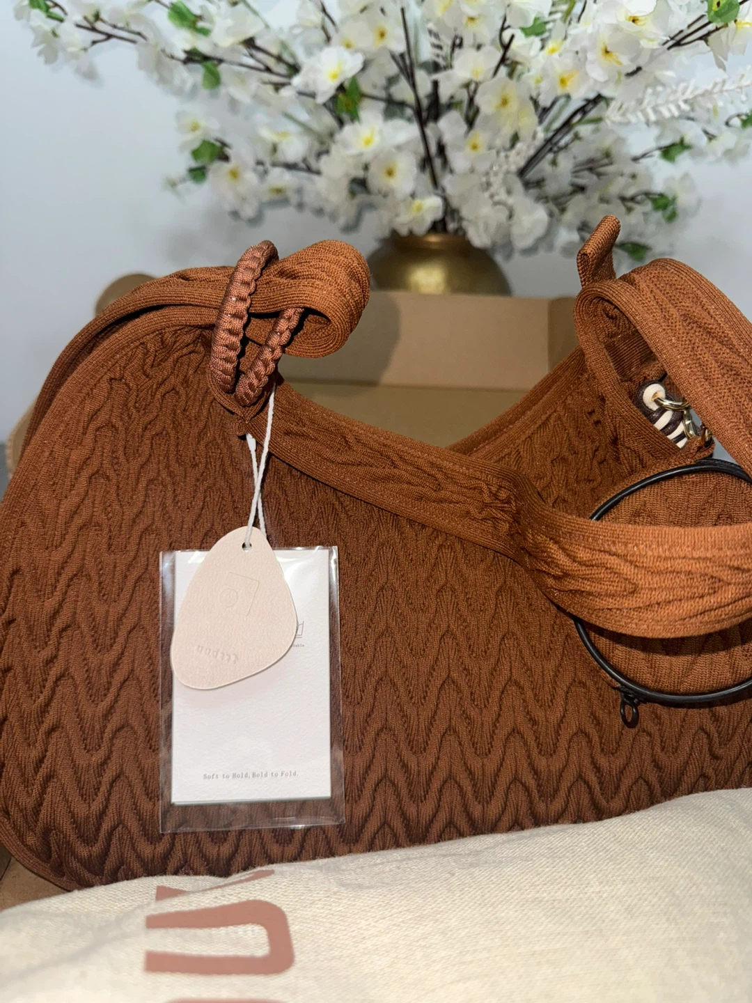 Frrbuu Quilted Hobo Shoulder bag. Brown - photo 2