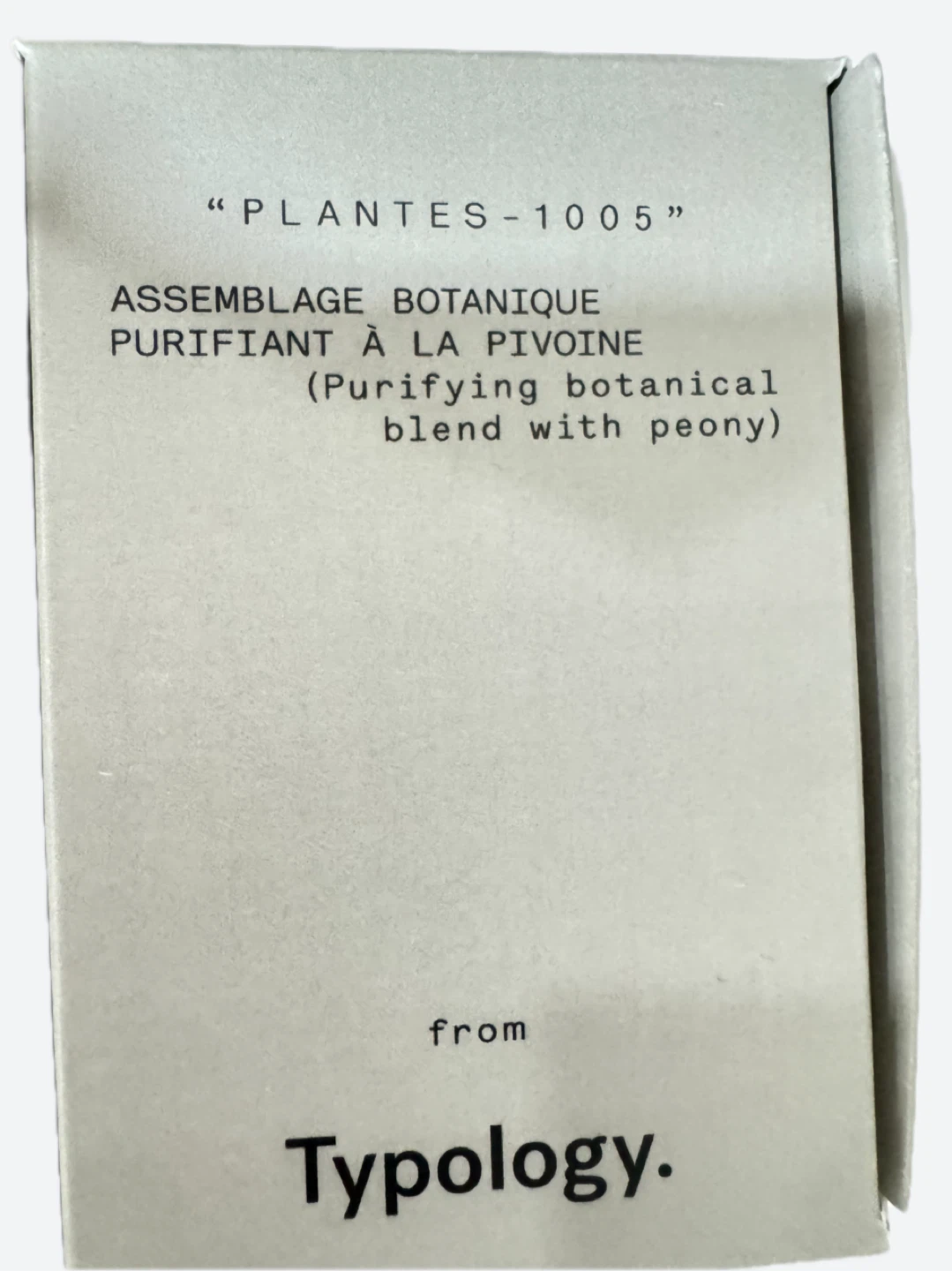 Typology "Plantes-1005" Purifying Botanical Blend with Peony