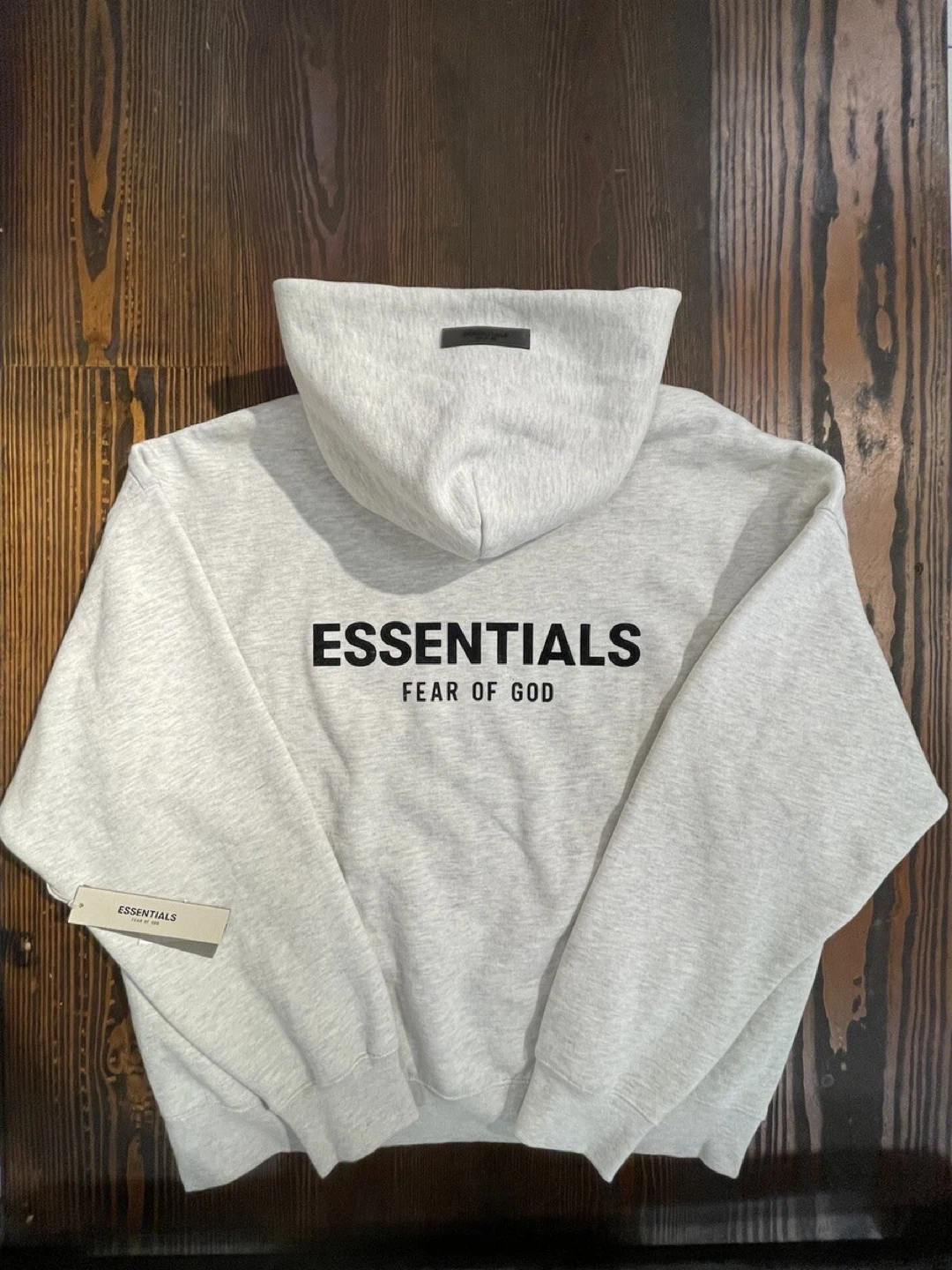 90$ Small/Medium/Large Light Oat Essential Hoodie