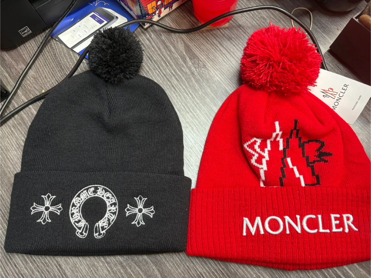 Luxury winter hats Moncler / Chrome hearts Beanie