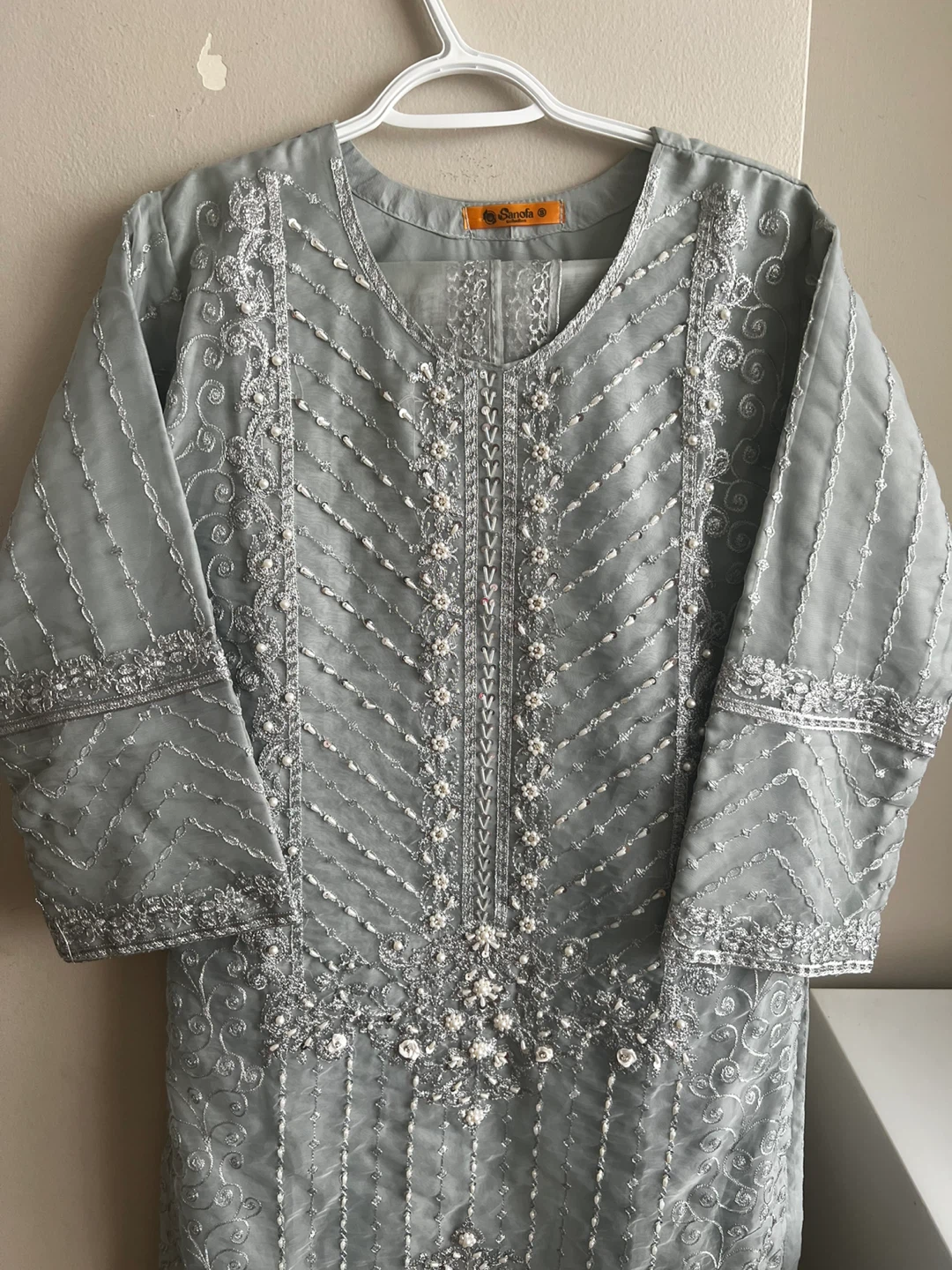 Grey Embroidered suit ( Size : S ) - photo 2