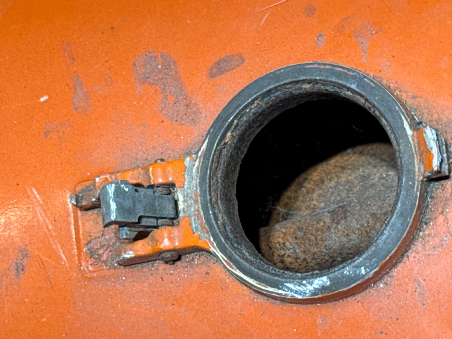Orange Yamaha Motorcycle Gas Tank - photo 3