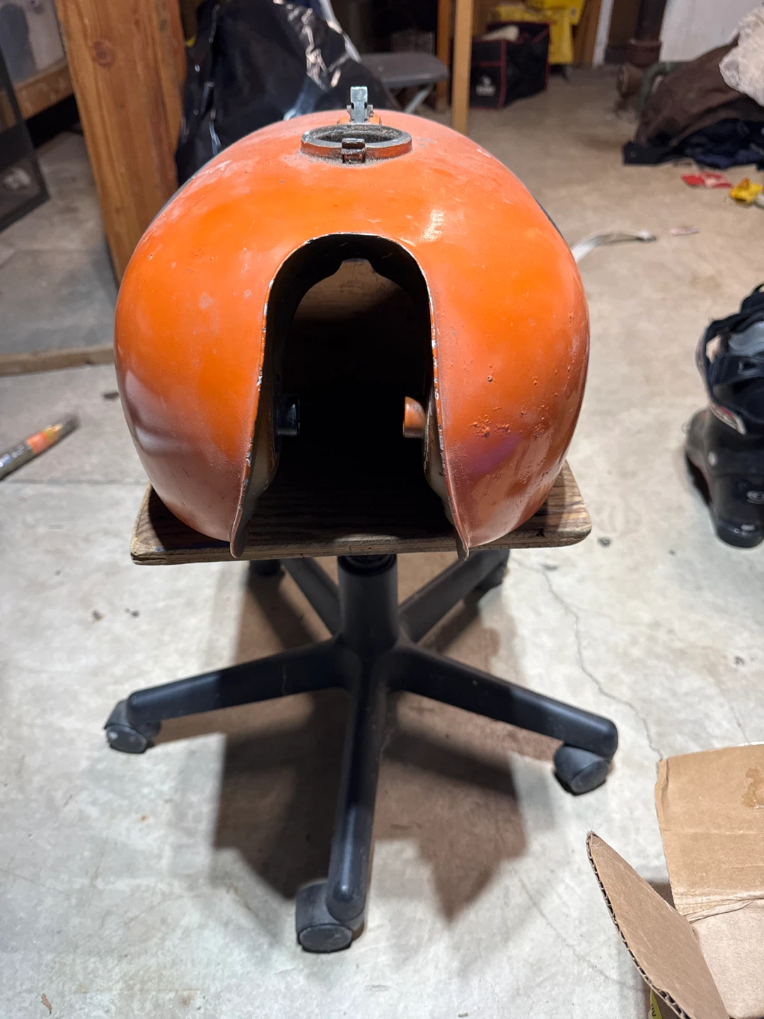 Orange Yamaha Motorcycle Gas Tank - photo 4
