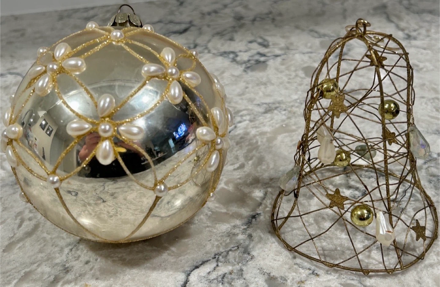 Pair of Hanging Christmas Ornaments