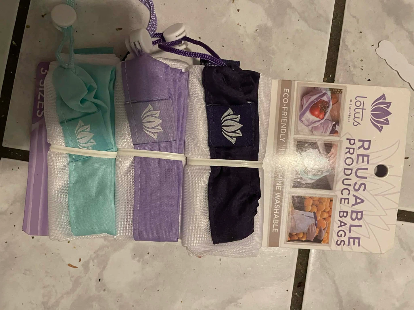 Lotus Reusable Produce Bags - Set of 3 - photo 2