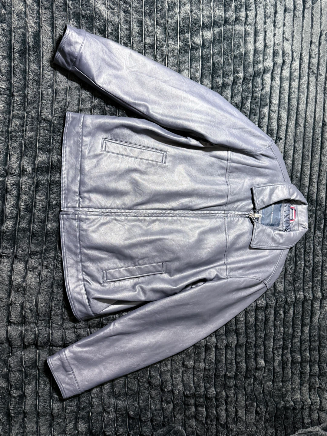 Tommy Hilfiger Men's Faux Leather Jacket - Size L