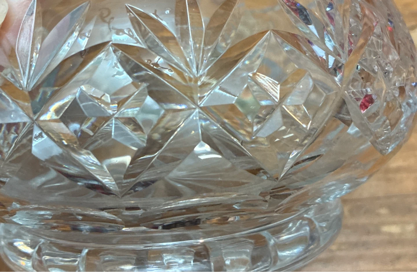 Vintage Crystal Rose Bowl with Metal Frogs - photo 5