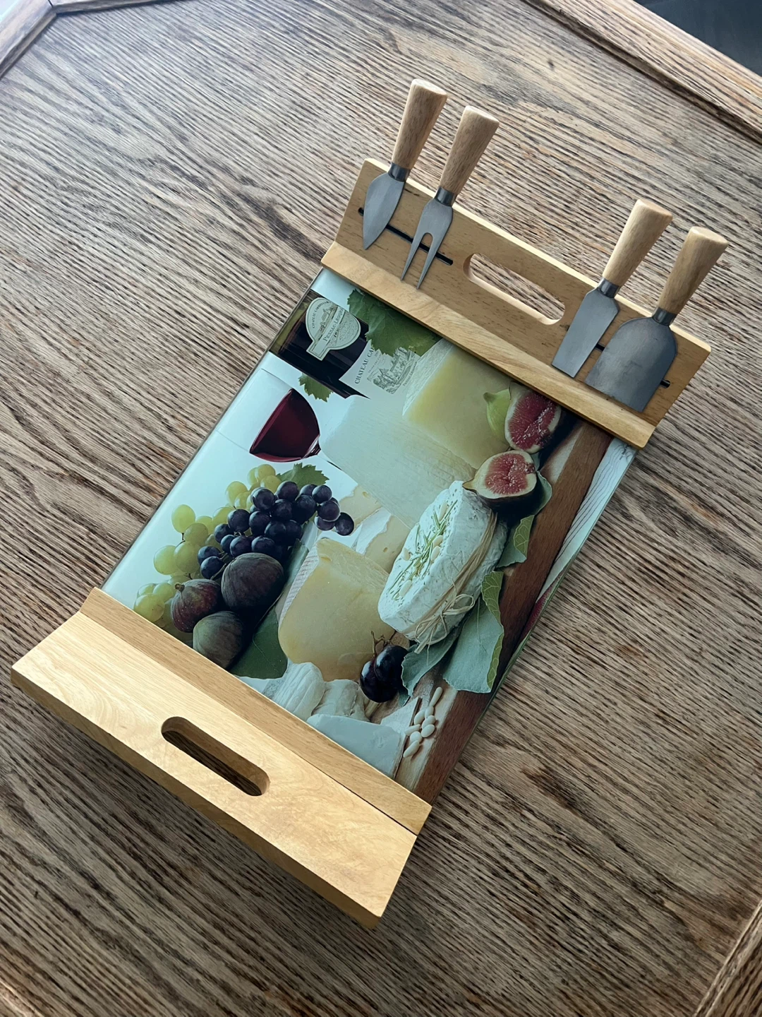Cheese Board Set with 4 Knives - photo 2