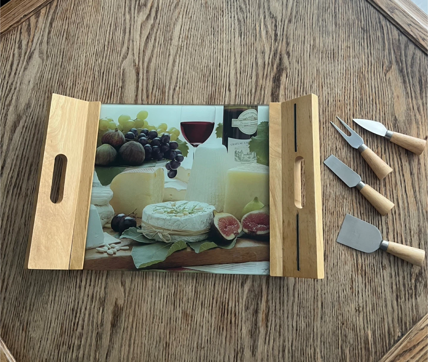 Cheese Board Set with 4 Knives - photo 3