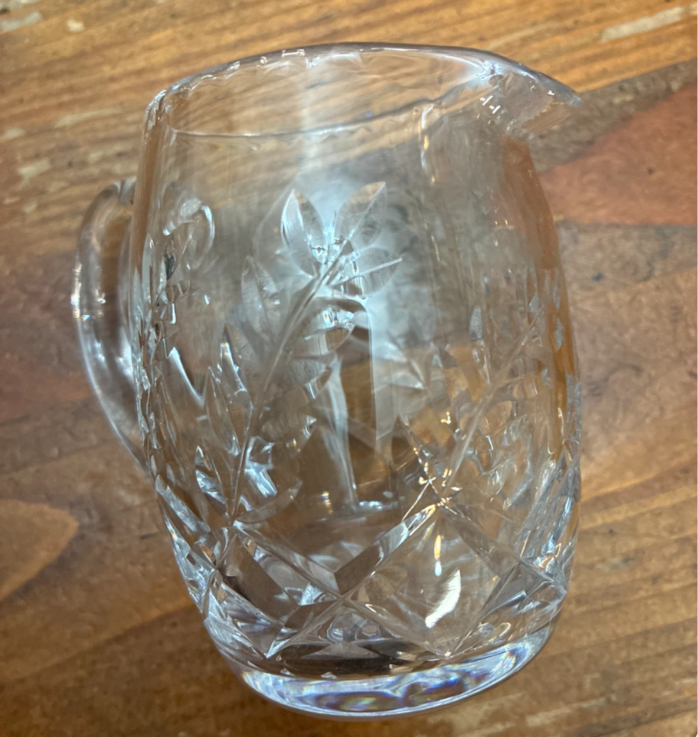 Vintage Crystal Glass Creamer Pitcher and Relish Dish Set - photo 4