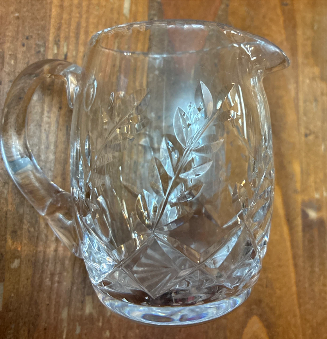 Vintage Crystal Glass Creamer Pitcher and Relish Dish Set - photo 5
