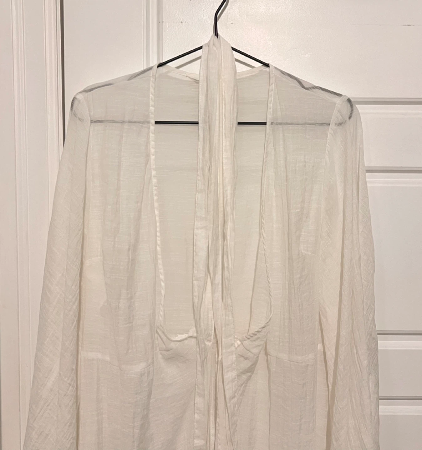Long Semi-Sheer Wrap Dress - photo 5