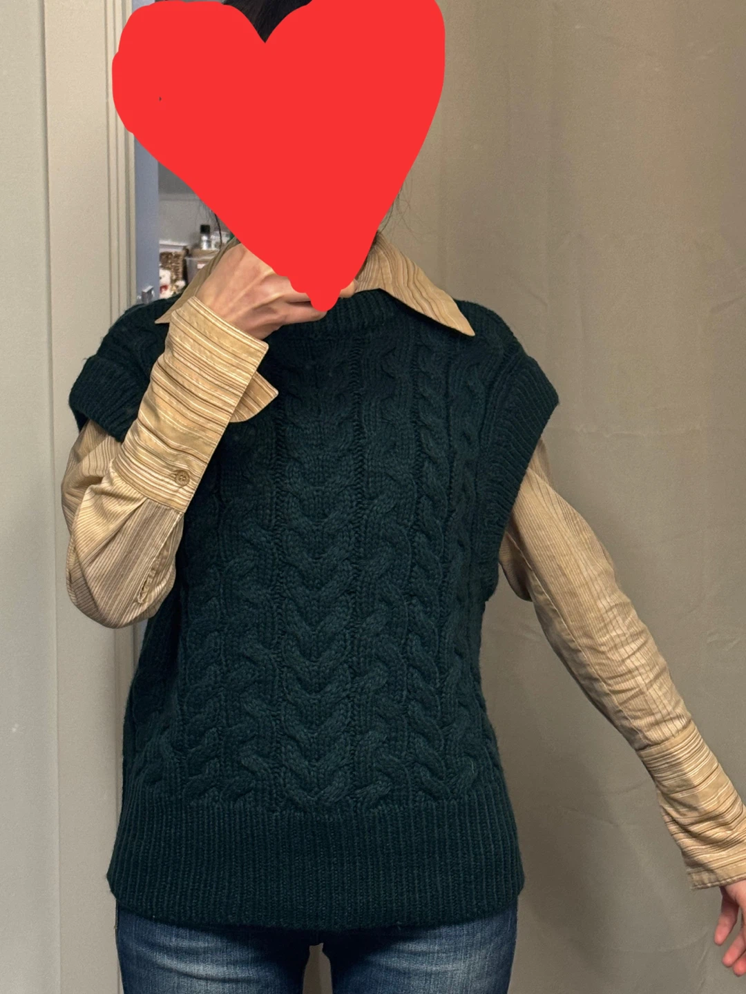 Simons_RD Style_Forest Green Knit Sweater Vest_Size S_NWT - photo 2